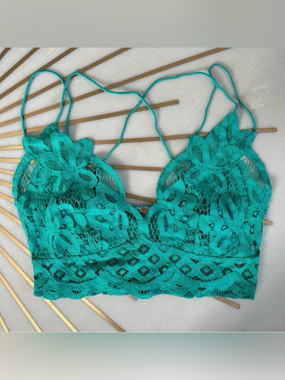NEW FP One turquoise lace bralette size medium